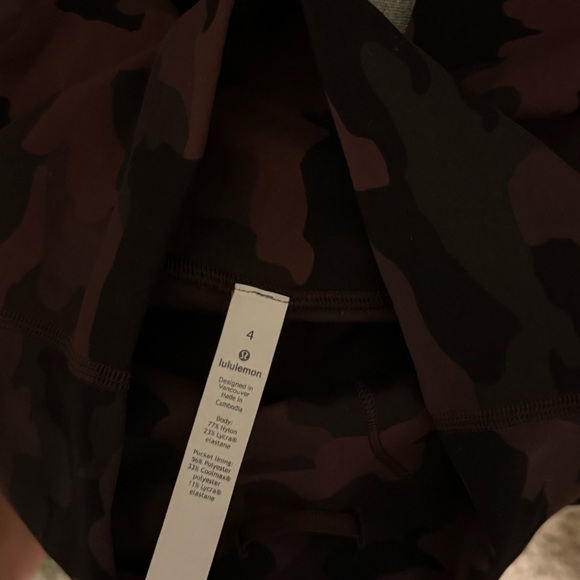 Lululemon Camo Wunder Train 25” High-Rise Heritage 365 Brown Earth Multi Size 4 - Picture 6 of 7